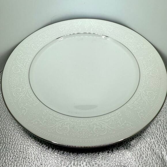 VTG NOS Salem 4 Piece Place Setting for One White/Silver Translucent China Japan - Picture 7 of 11